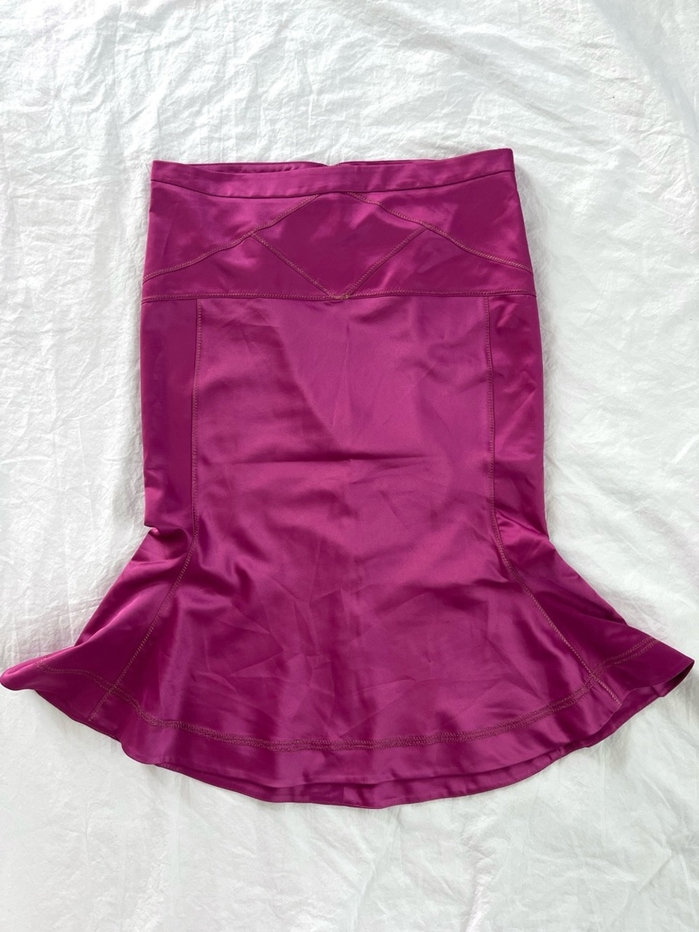 Y2k vintage trumpet magenta & gold midi skirt by Roberto Cavalli JustCavalli